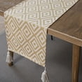 thumbnail image 1 of Gerring Nordic Jacquard Blue Table Runner Geometric Tassel Green Tea Table Flag Modern Elegant Table Runners For Dining Table, 1 of 7