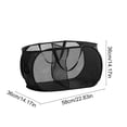 thumbnail image 3 of 19.86GAL Foldable Laundry Basket Mesh Hamper Compartments Handles Two Grids For Dorm Home Travel, 3 of 6