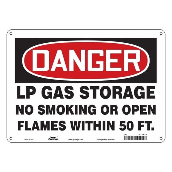 Condor Safety Sign,10 inx14 in,Aluminum 473R53