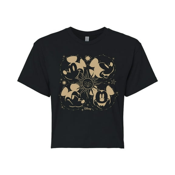 Disney - Mickey Star - Juniors Cropped Cotton Blend T-Shirt