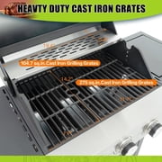 Resenkos 3-Burner Propane Grill, 37,000 BTU Stainless Steel Gas BBQ with Side Burner, Silver