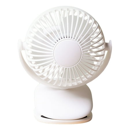 

MWstore USB Fan Mute Natural Wind Rechargeable Summer Desk Clip on Mini Portable Fan for Dormitory
