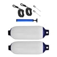 thumbnail image 4 of 2 defensas para barcos marinos, parachoques para barcos, accesorios anticolisión para barcos, 4,5'' x 16'' Blanco y azul, 4 of 9