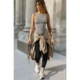 thumbnail image 4 of Women'S Summer Slim High Elastic Sleeveless Sports Vest grey L, 4 of 9