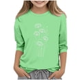 thumbnail image 2 of Bixock Toddler Boys Girls 3/4 Sleeve Shirts Casual Shirts Crew Neck Print Tops for Kids Clothes School Uniforms Soft Comfortable Pullover Tops, 2 of 6