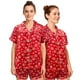 thumbnail image 5 of HITIME Pijama de Satín para Mujer Talla 2XL, Conjunto de Short y Playera de Verano, Tela de Lujo Suave y Transpirable, Ideal para Dormir o Lounge, 5 of 8