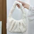thumbnail image 1 of Bolso elegante para axila para mujer bolso informal de lana de cordero para ir de compras, 1 of 6