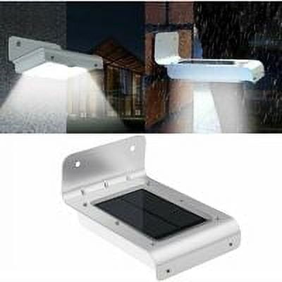 Luz de seguridad solar para exteriores, luz solar LED impermeable para luces solares de jardín LED, lámpara solar para exteriores con luz de pared para jardín (cúpula plana)