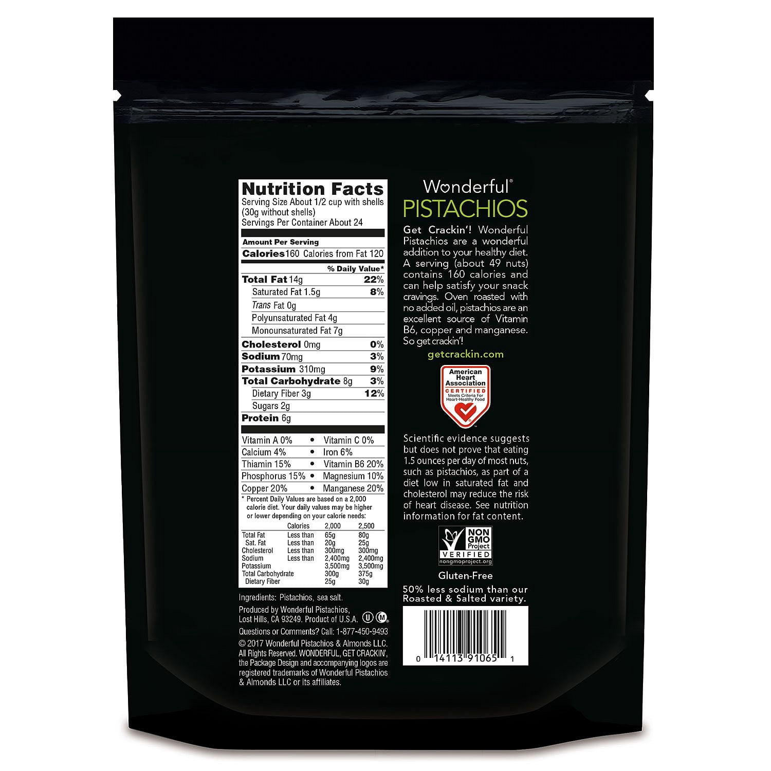 Wonderful Roasted Lightly Salted Pistachios (48 oz.)