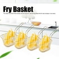thumbnail image 3 of 4Pcs Carré Panier de Friture, Support de Frites en Acier Inoxydable Table Frite Servant des Outils de Cuisson de la Passoire - Or, 3 of 8