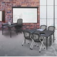 thumbnail image 2 of 72" x 24" Kee Folding Training Wood Table- Grey/ Black, 2 of 8