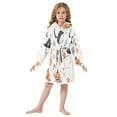 thumbnail image 6 of FORMRS Niños Bathrobe Unisex Hooded Robe Soft Plush Pajamas Sleepwear, Size 10-12T, White Halloween Ghosts, 6 of 7