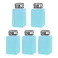 thumbnail image 1 of Botella dispensadora de alcohol de 5 piezas de 6 oz/180 ml, contenedor vacío, azul, 1 of 5