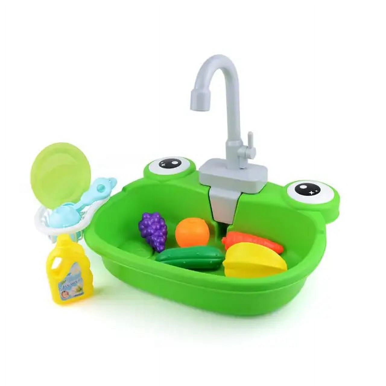 Animal Sink Kids Pretend Play Washing Toy Set with Electric Water Faucet (3+ Years) main image 1