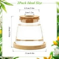 thumbnail image 6 of 2 Pcs Plants Propagation Station,Separated Desktop Glass Planter Station Hydroponics  Terrarium with Wooden Tray and Lid Glass Vase Propagating Jars Gifts for Women Mom  Lovers, 6 of 8