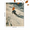 thumbnail image 3 of UXIEQU Vintage Skiing Action Canvas Wall Art Print 15.75x11.81 Inches, 3 of 8
