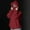 Red, variant on Hueook Hoodies for Women's Balaclava Hoodie Zip Up Jacket Double Hooded Sweatshirt Hoodie with Mask Wind Black 2X