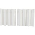 thumbnail image 2 of Bright White Farmhouse Kitchen Curtains Regina Rod Pocket Cotton Hanging Loops Textured Solid Color 24x36 Tier Pair, 2 of 2