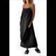 thumbnail image 3 of Vestido de Algodón de Verano para Mujer, Estilo Bohemio, Informal, con Tirantes Finos Ajustables, Espalda Descubierta y Volantes, Corte Holgado y Fluido. Negro XL, 3 of 7