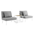 thumbnail image 2 of Modway Stance 3-Piece Modern Fabric/Aluminum Outdoor Set in Gray, 2 of 10
