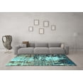 thumbnail image 3 of Ahgly Company Indoor Rectangle Abstract Light Blue Modern Area Rugs, 2' x 5', 3 of 4