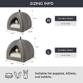 thumbnail image 4 of Cat Bed Bedsure 2 en 1 Cat Cave House, tienda de campaña con almohada, color gris, 4 of 6