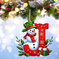 thumbnail image 4 of CoreLiving 26 Alphabet Christmas Ornaments, Monogram Initial Ornaments for Christmas Tree with Green Hat, Personalized DIY Hanging Pendant Decorations Party Gifts, 4 of 5