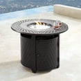thumbnail image 4 of Outdoor Living and Style 5-Piece Gray and Black Outdoor Patio Round Fire Table with Deep Seating, 4 of 4