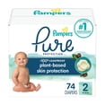 thumbnail image 1 of Pañales Pampers Pure Protection, talla 2, 74 unidades, hipoalergénicos, 1 of 9
