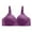 Purple, variant on Censtreet New Sexy Women's Bras, Push up Style Without Steel Ring, Solid Color Underwear, Adjustable Straps Daily Bra
