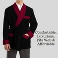 thumbnail image 2 of Men's Silky Satin Smoking Jacket Classic & Luxurious Light Weight Silk Smoking Outerwear, 2 of 7