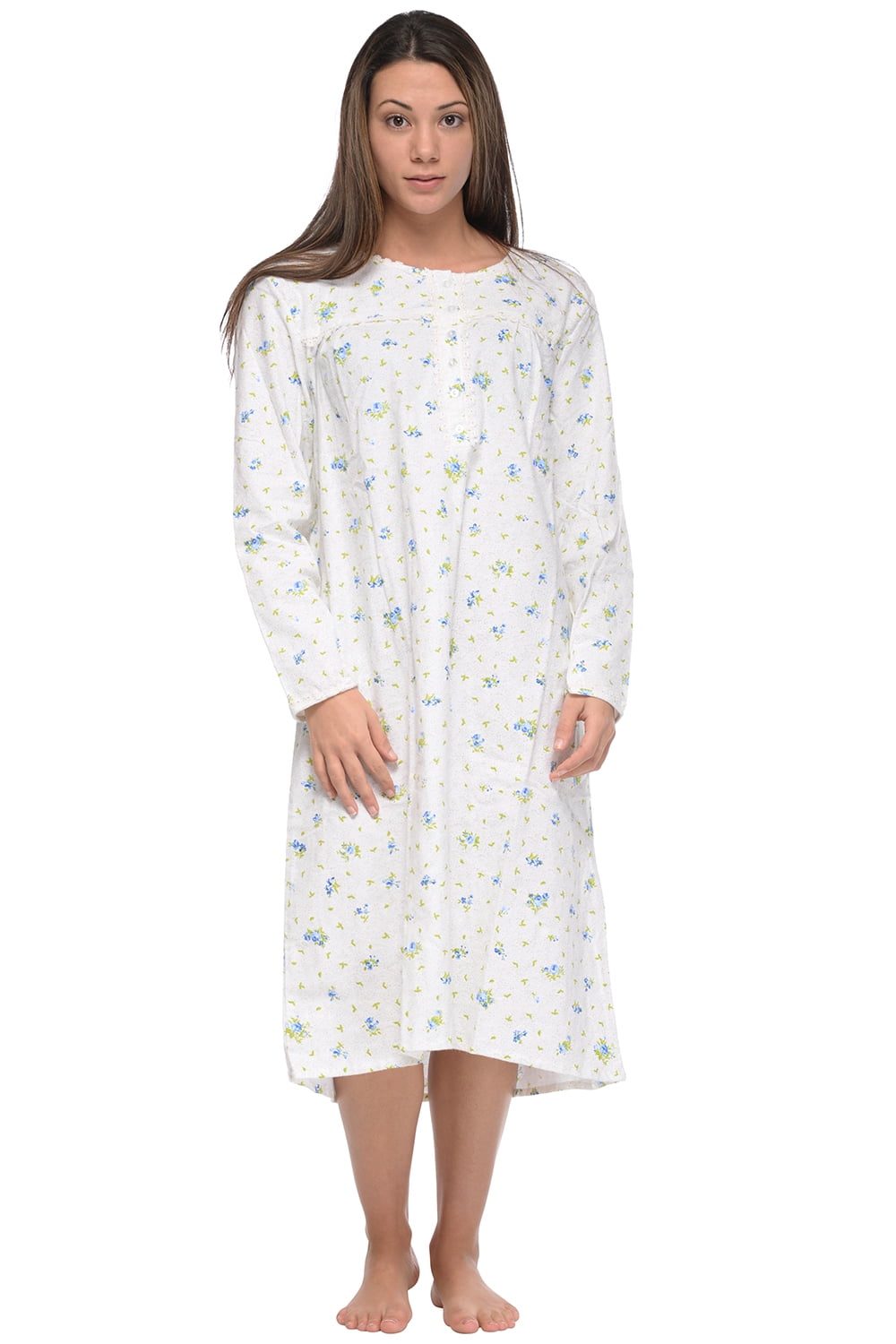 walmart women's long sleeve nightgowns