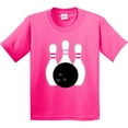 thumbnail image 3 of Inktastic Bowling Pins (pink) Youth T-Shirt, 3 of 5