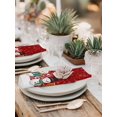 thumbnail image 5 of Red Snowman Cloth Napkins Set of 4 Reusable Dinner Napkins, Christmas Winter Snowflake Xmas Tree Cocktail Napkin Washable Table Napkins for Wedding/Holiday Party/Baby Shower 20"x20", 5 of 7