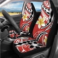 thumbnail image 2 of Binienty Polynesia Frangipani Floral Automotive Seat Covers Front And Rear with Car Steering Wheel Cover 15 Inch Armrest Cushion Pad Headrest Covers Auto Interior Accessories Set 14 Pack, 2 of 7