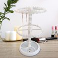 thumbnail image 3 of ZOUSSIQI Earring Organizer Holder,Rotating Hanging Rack,Jewelry Display Stand,Storage Rack for Necklace Vanity Table Earrings Bracelet, 2 Tier in White CA919-16946, 3 of 7
