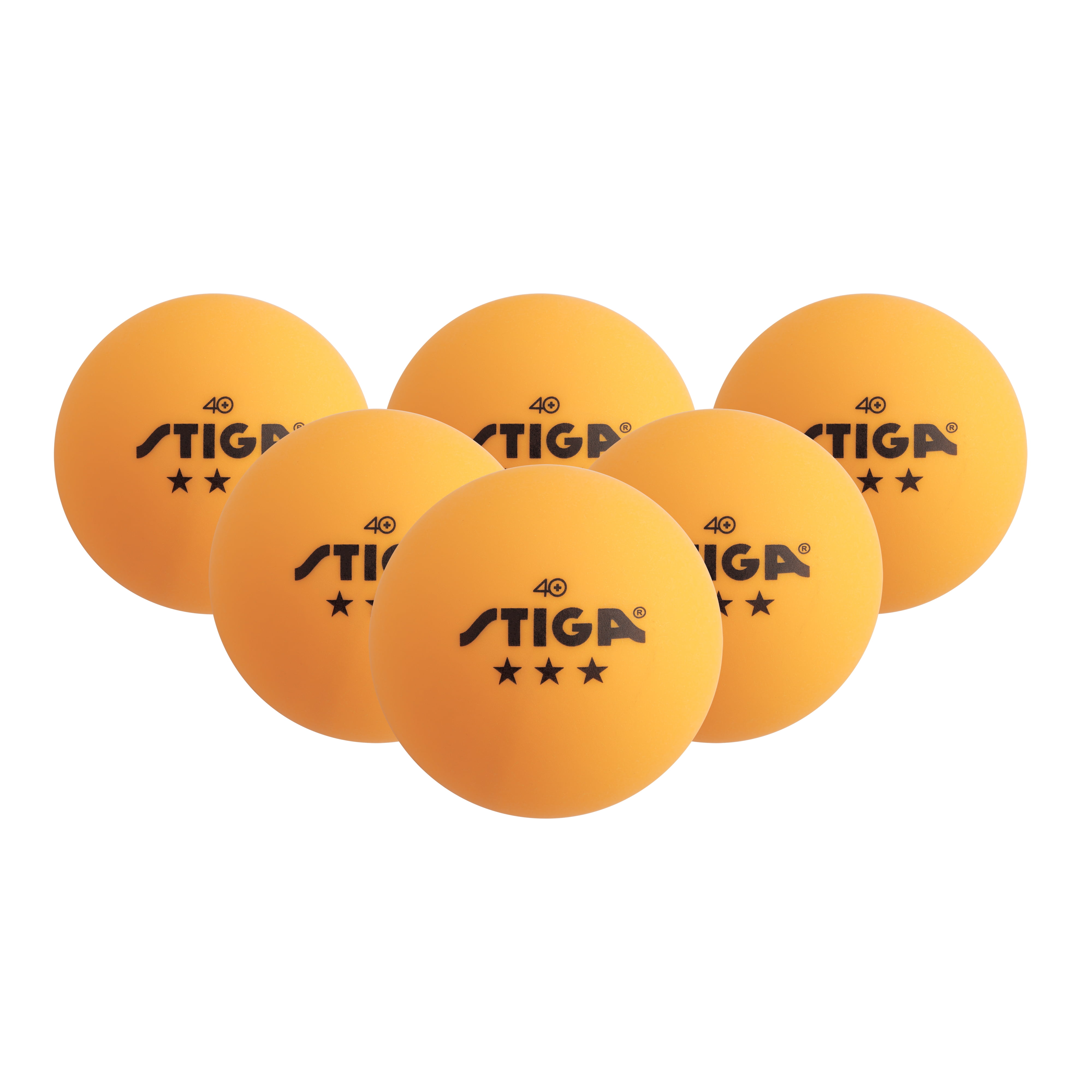 6-Pack by SportzGo 3-Star Orange Table Tennis Balls 
