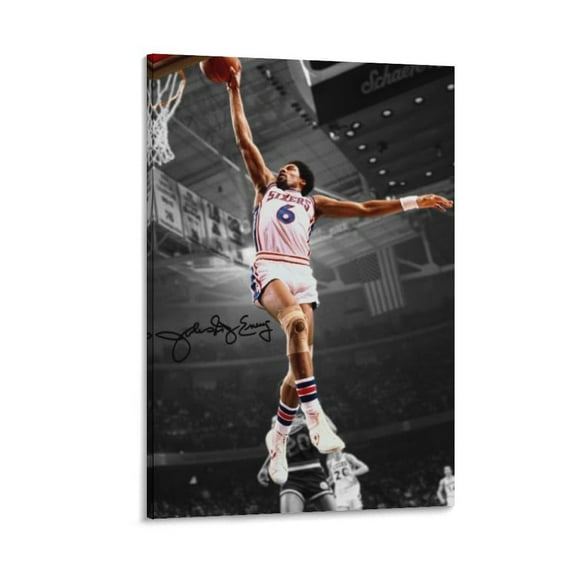 Julius Erving Canvas Poster Canvas Wall Art Prints Poster Gifts Photo Picture Painting Posters Room Decor Home Decorative 12x18inch(30x45cm)