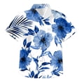 thumbnail image 7 of Ulanda Boys Hawaiian Shirts Casual Summer Short Sleeve Button Down Aloha Dress Beach Tee Tops Kids Hawaii Shirts for 5-14 Years (Dark Blue, 9-10 Years), 7 of 7