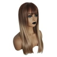 thumbnail image 5 of DOPI Brazilian Virgin Hair Full Lace Cap Band Human Hair Wigs For Black Women 65CM Beautiful Sexy Gold Party Wigs Long Curl, 5 of 6