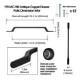 thumbnail image 4 of Goo-Ki 6 Pack 7.6"(192mm) Matte Black Kitchen Drawer Pulls -Solid Zinc Alloy Modern Black Cabinet Pull Dresser Handle Hardware for Bar Cupboard Closet Wardrobe, 4 of 7