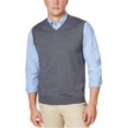 thumbnail image 1 of Club Room Chaleco de punto básico para hombre, gris, pequeño, 1 of 1