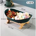 thumbnail image 1 of Table Plates Dinnerware Kitchen Fruit Bowl with Floors Partitioned Candy Cake Trays Wooden Tableware Dishes B-1, 1 of 6