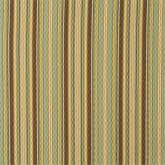 Designer Fabrics A350 52 in. Wide Blue- Green And Brown Matelasse Quilted Striped Upholstery Fabric