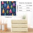 thumbnail image 3 of 6PCS Dish Towels and Dish Cloths Reuseable Dishcloths Sets for Washing Dishes, Cooking, Baking Size 11" x 11" Colorful Christmas Trees Pattern, 3 of 9