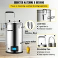 thumbnail image 6 of VEVOR Electric Brewing System 304 Stainless Steel, 16.5×14.0×32.3 in, Silver, 6 of 9