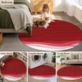 thumbnail image 5 of Round Rugs 5Ft, Red Ombre Waves Round Area Rug Washable Indoor Throw Carpet, Abstract Art Gradient Modern Soft Non Slip Circle Rug for Cabinet Bathroom Home Decor Aesthetic, 5 of 8