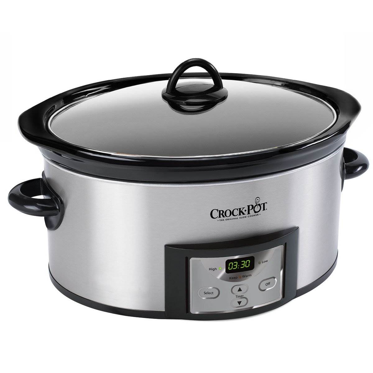 Crock-Pot SCCPVC609-SC 6-Quart Oval Slow Cooker w/ Dipper Stainless Steel