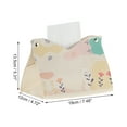 thumbnail image 2 of Funda de caja de pañ tissues de patrón de flores duradera de 1 pieza para mesa de sala de estar, color rosa, PU, 2 of 3