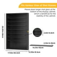 thumbnail image 2 of Ymokee Large Wall-Mounted Curio & Shot Glass Display Case 72 Slots with Acrylic Lockable Door & Removeable Shlves for Home, 26.85" x 17.5" x 3.35", Black, 2 of 9